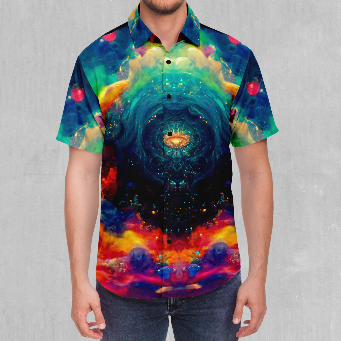 Galactic Eye Button Down Shirt