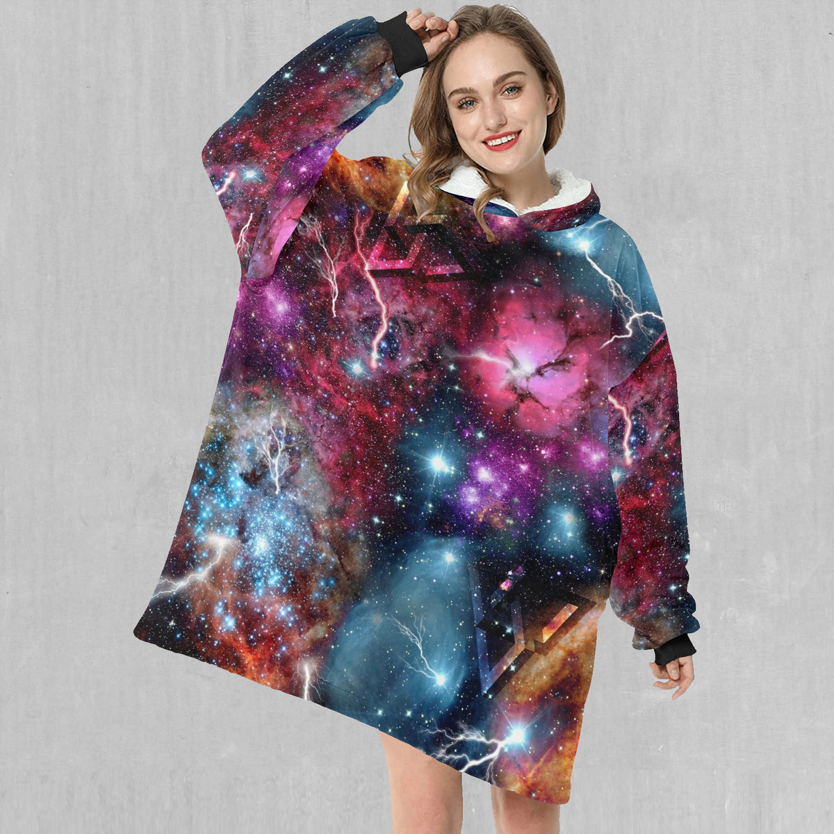Galaxies Collide Blanket Hoodie
