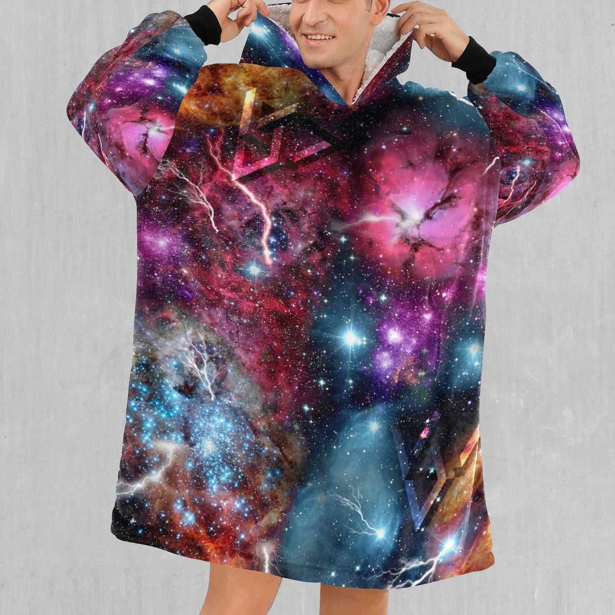 Galaxies Collide Blanket Hoodie