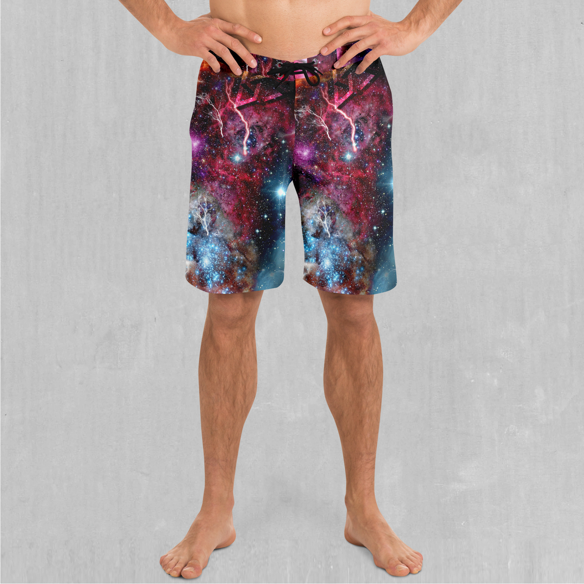Galaxies Collide Board Shorts