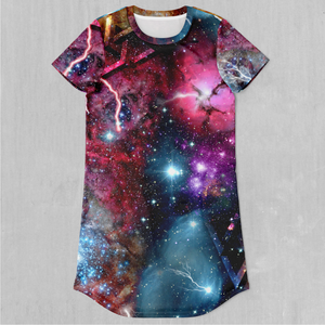 Galaxies Collide T-Shirt Dress
