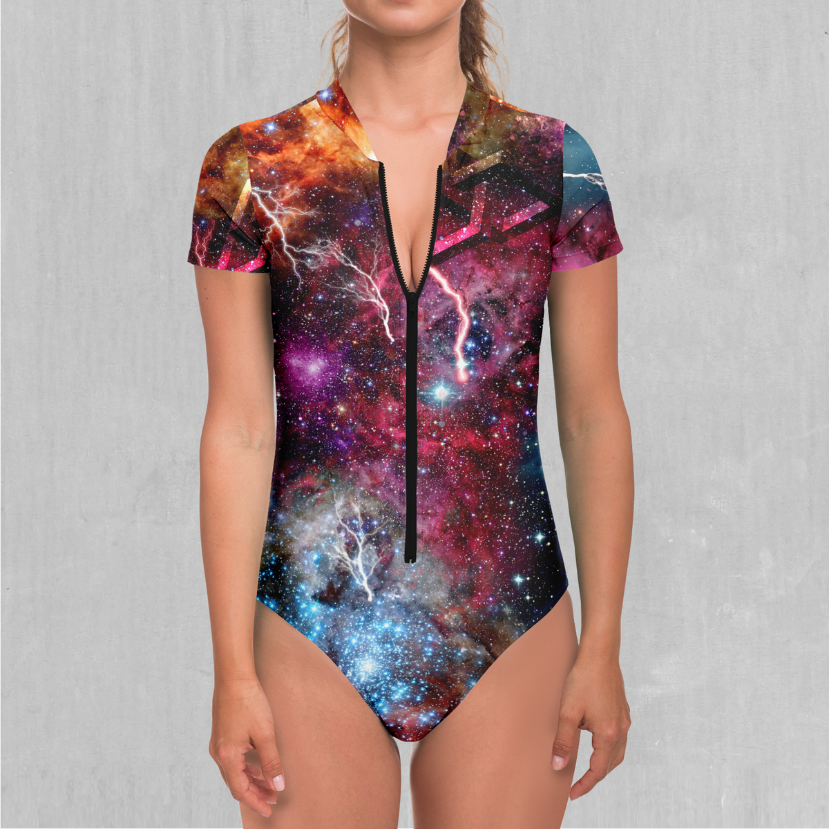 Galaxies Collide Short Sleeve Bodysuit