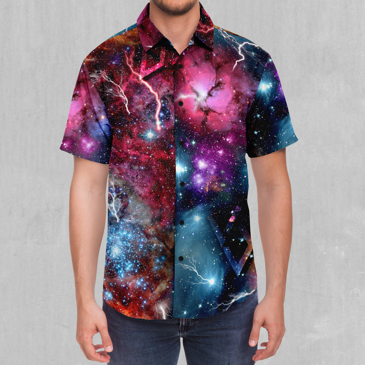 Galaxies Collide Button Down Shirt