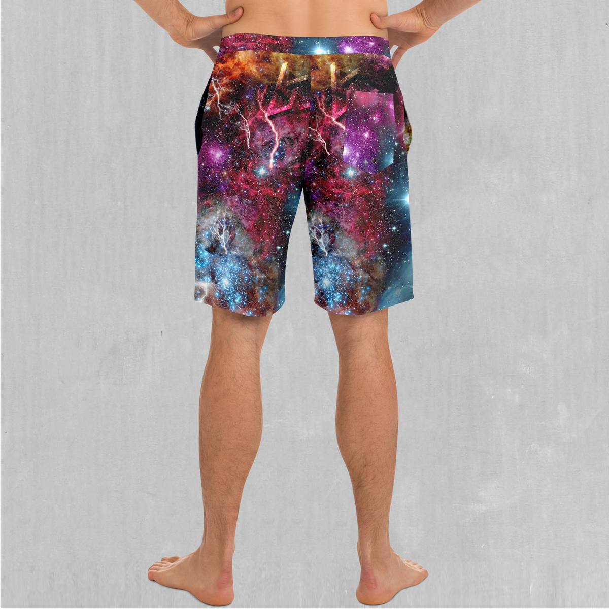 Galaxies Collide Board Shorts