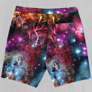 Galaxies Collide Board Shorts