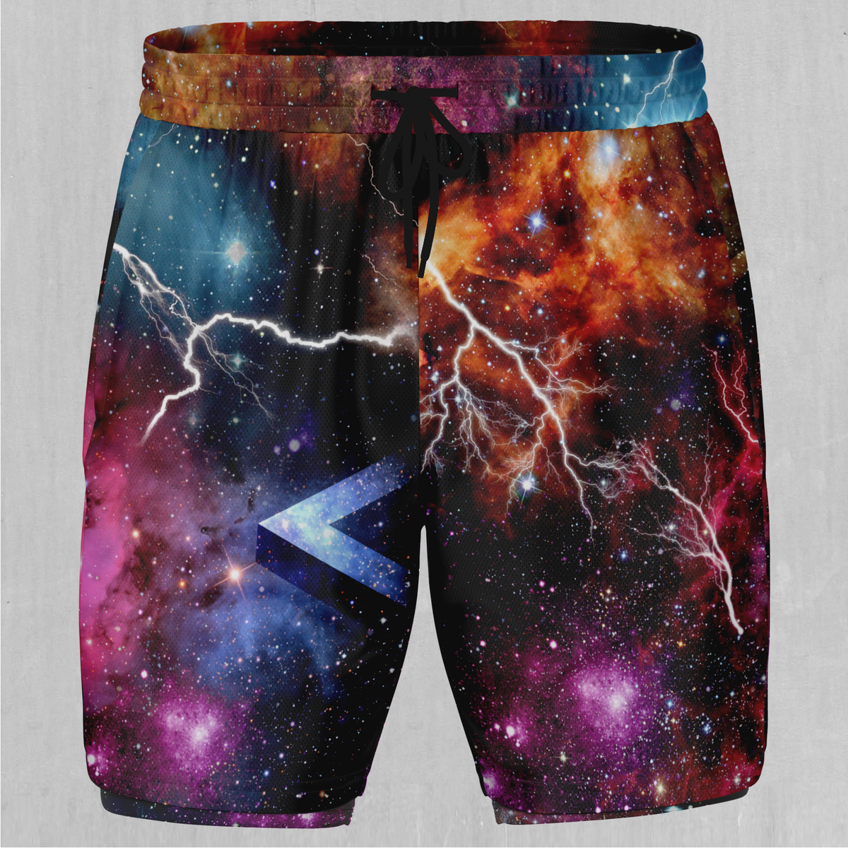 Galaxies Collide Men's 2 in 1 Shorts