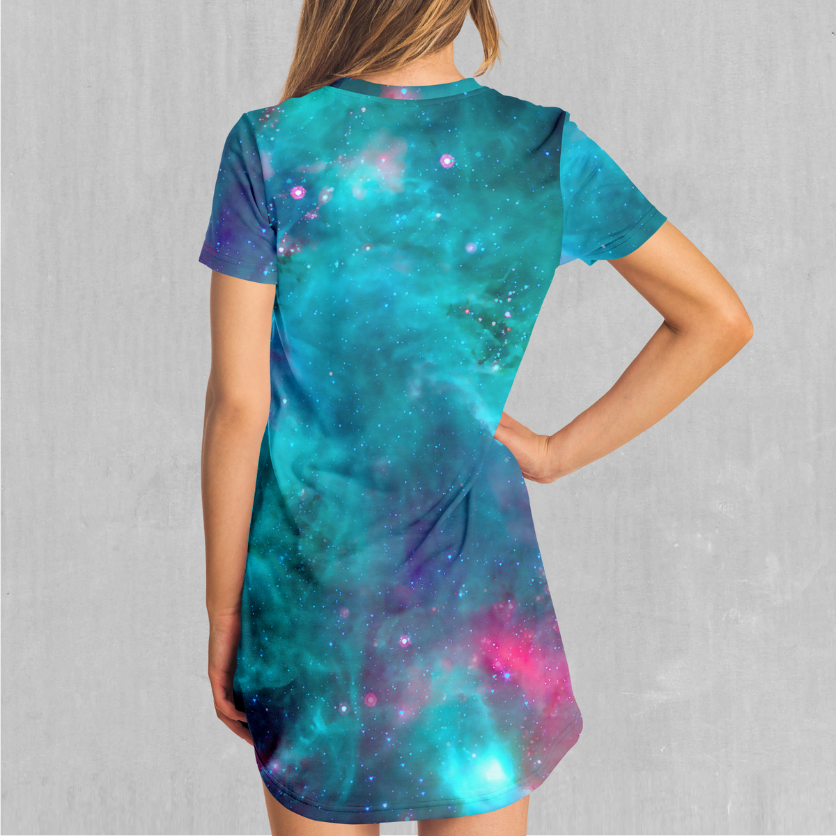 Galaxy Aurora T-Shirt Dress