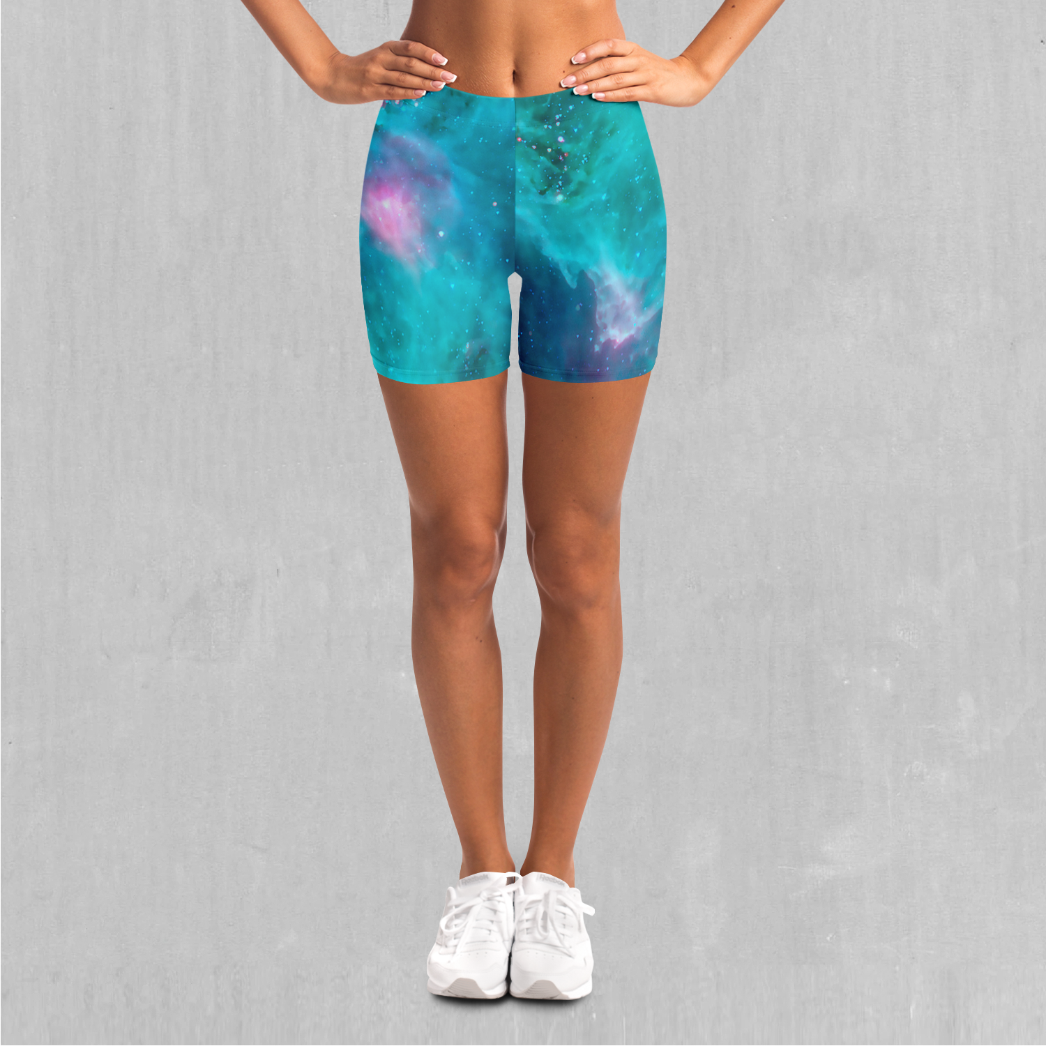 Galaxy Aurora Yoga Shorts