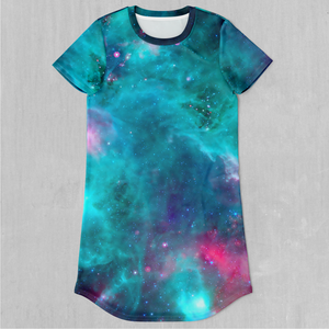 Galaxy Aurora T-Shirt Dress