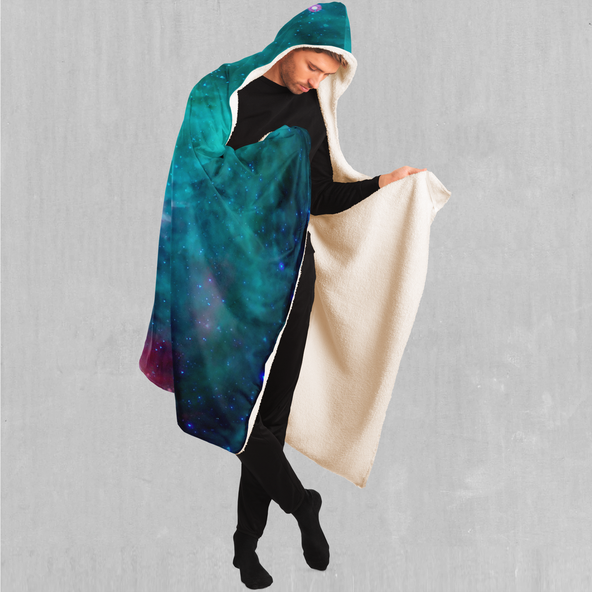 Galaxy Aurora Hooded Blanket - Azimuth Clothing