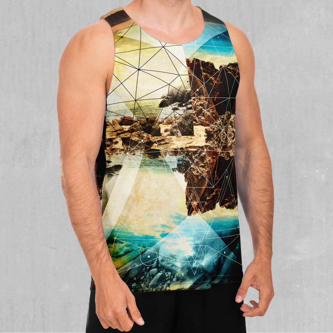 Geometric Shores Men's Tank Top