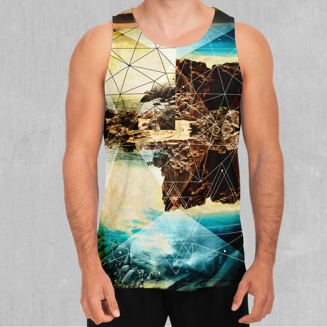 Geometric Shores Men's Tank Top