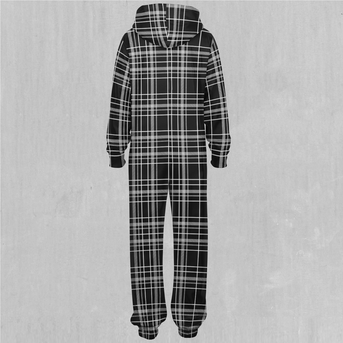 Grayscale Plaid Jumpsuit