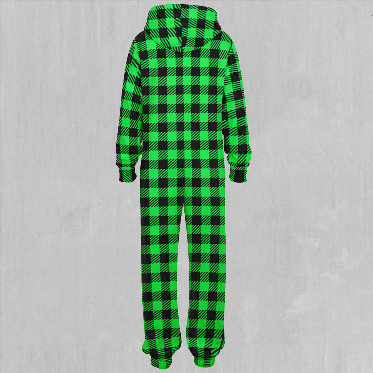 Green Checkered Plaid Jumpsuit