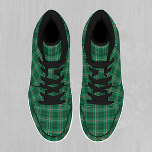 Green Plaid High Top Sneakers