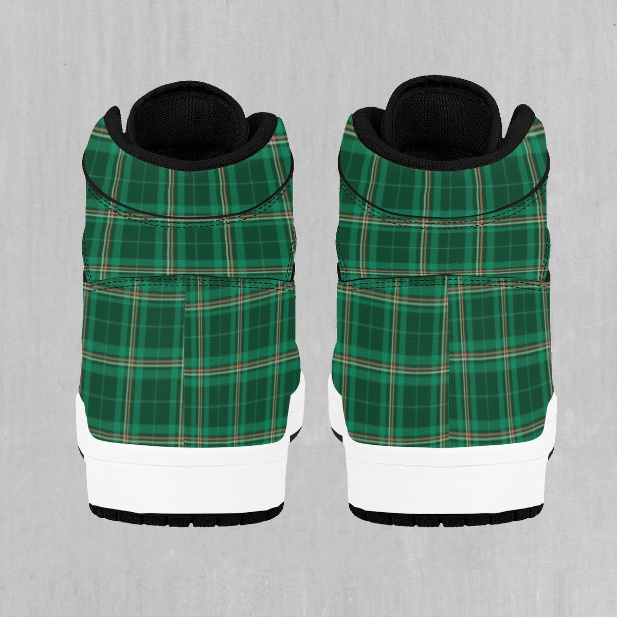 Green Plaid High Top Sneakers