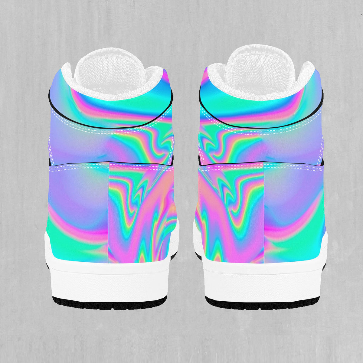 Holographic high top sneakers best sale