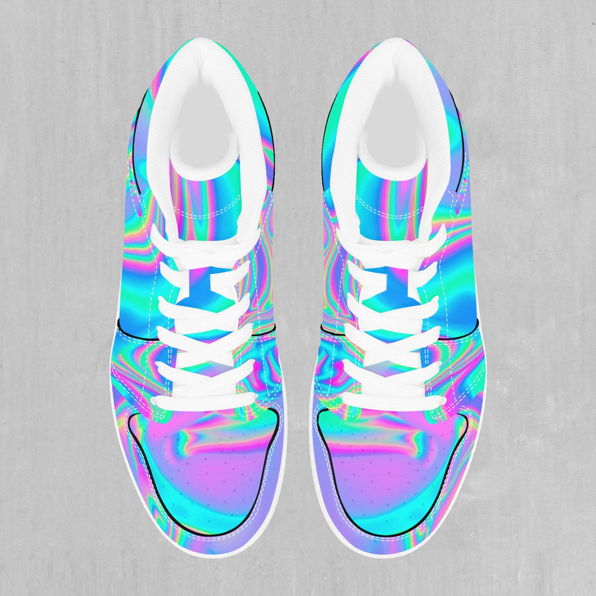holographic high top sneakers