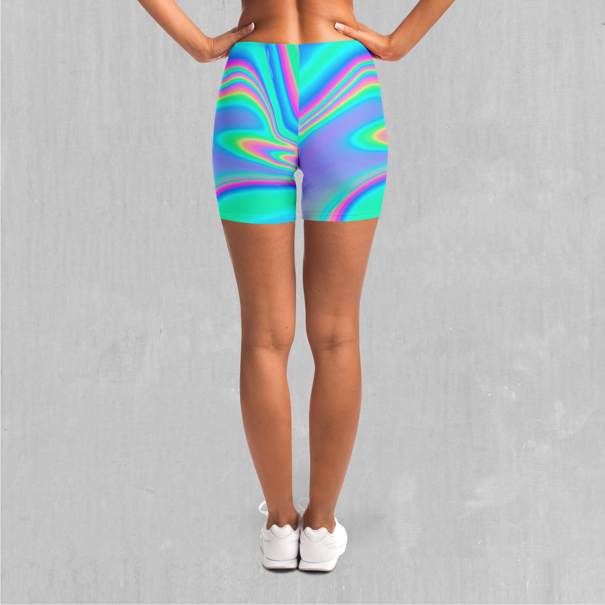 Holographic Yoga Shorts