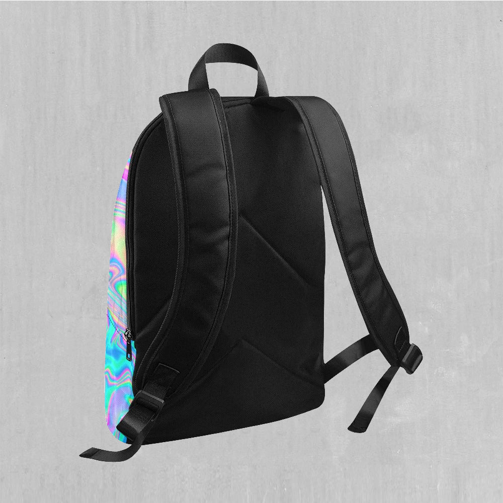 black holographic mini backpack Holographic Adventure Backpack | Festival Backpack | Rave Backpack