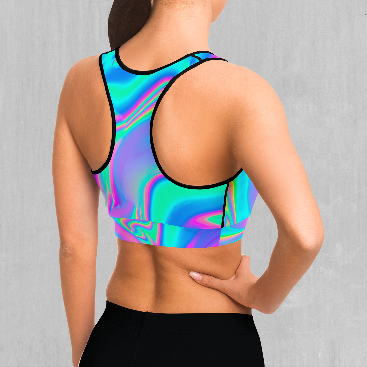Holographic sports bra hotsell