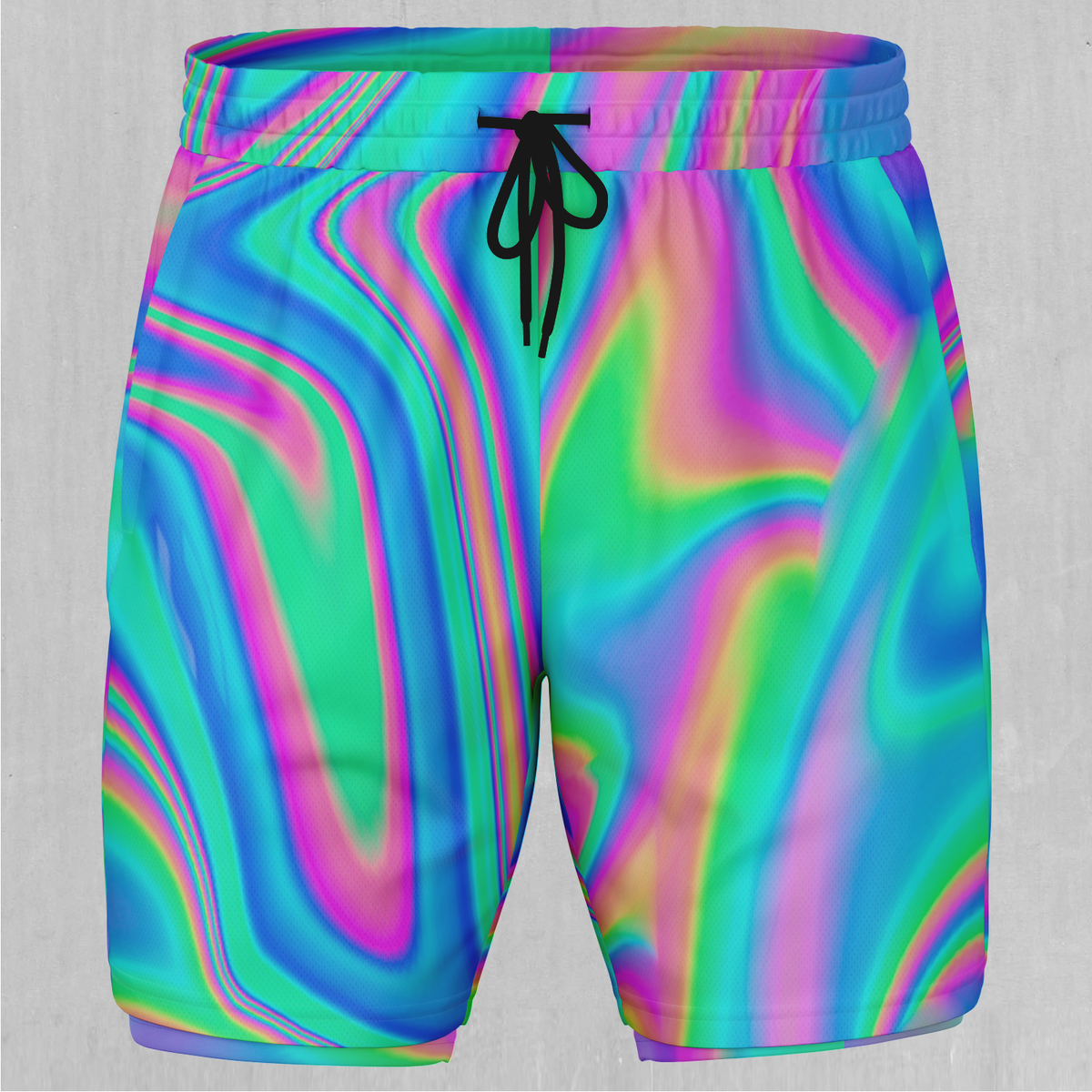 Holographic Men's 2 in 1 Shorts