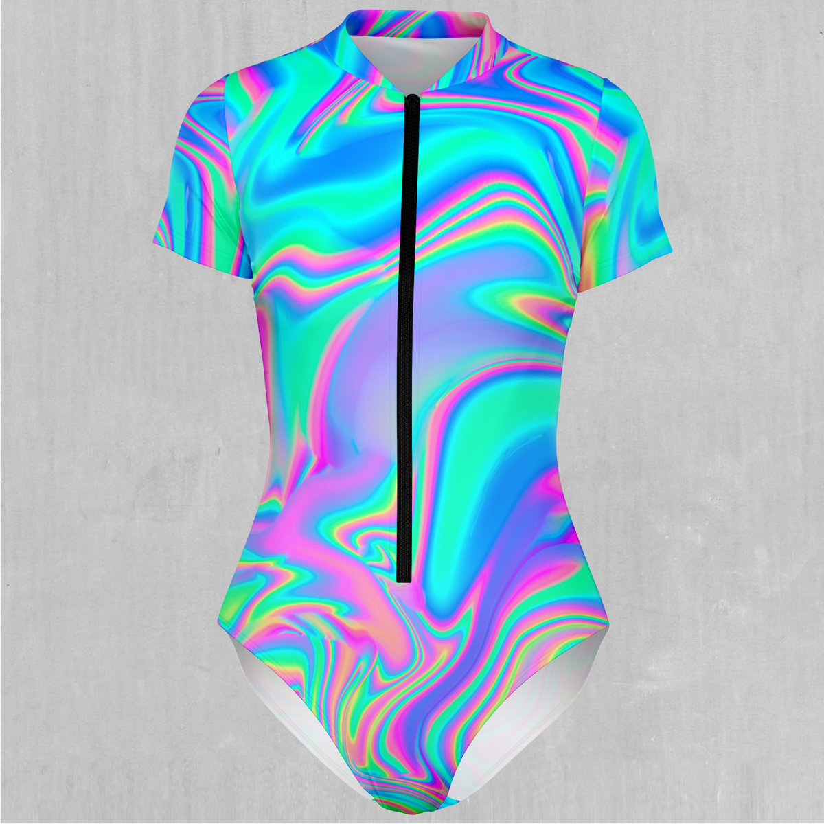 Holographic Short Sleeve Bodysuit