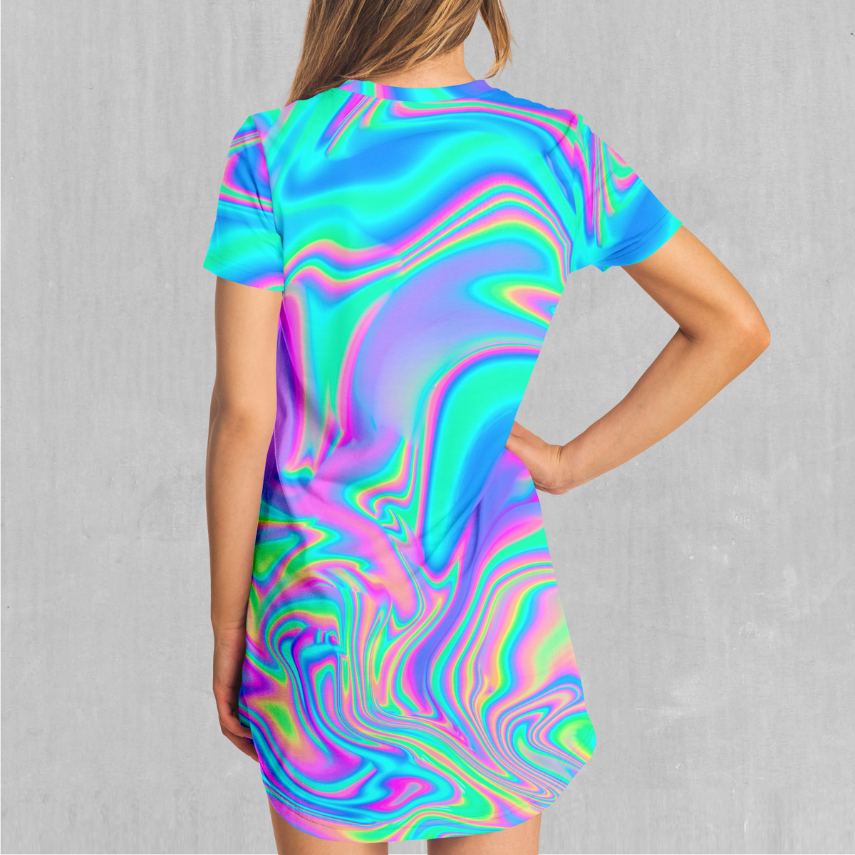 Holographic T-Shirt Dress