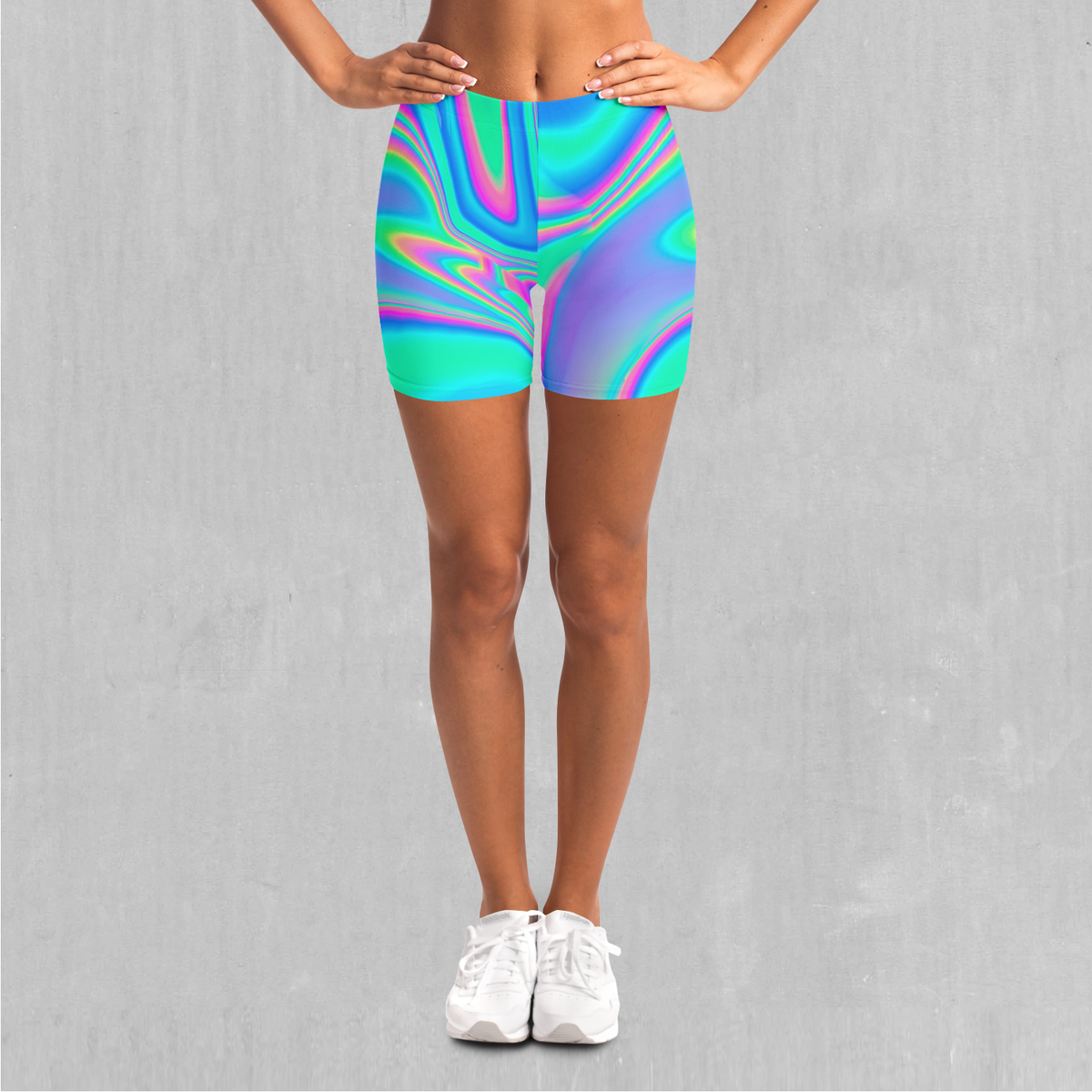 Holographic Yoga Shorts