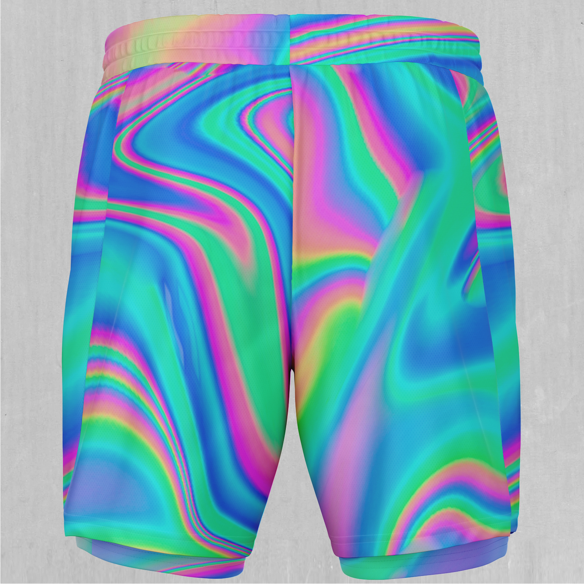 Holographic Men's 2 in 1 Shorts