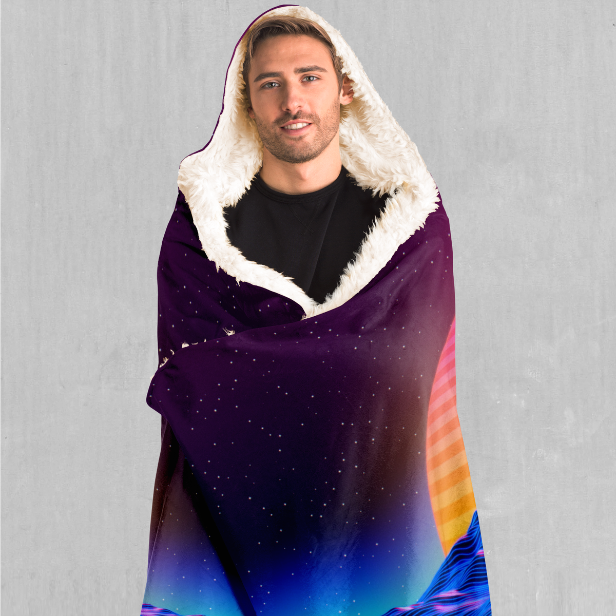 Radial Glow Hooded Blanket