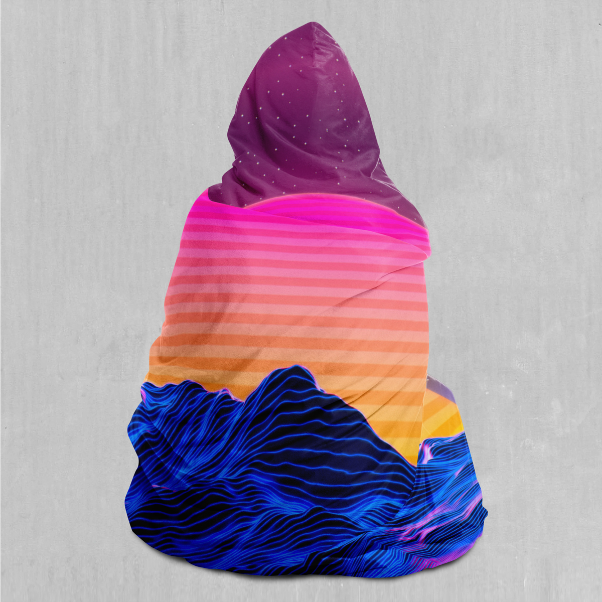 Radial Glow Hooded Blanket