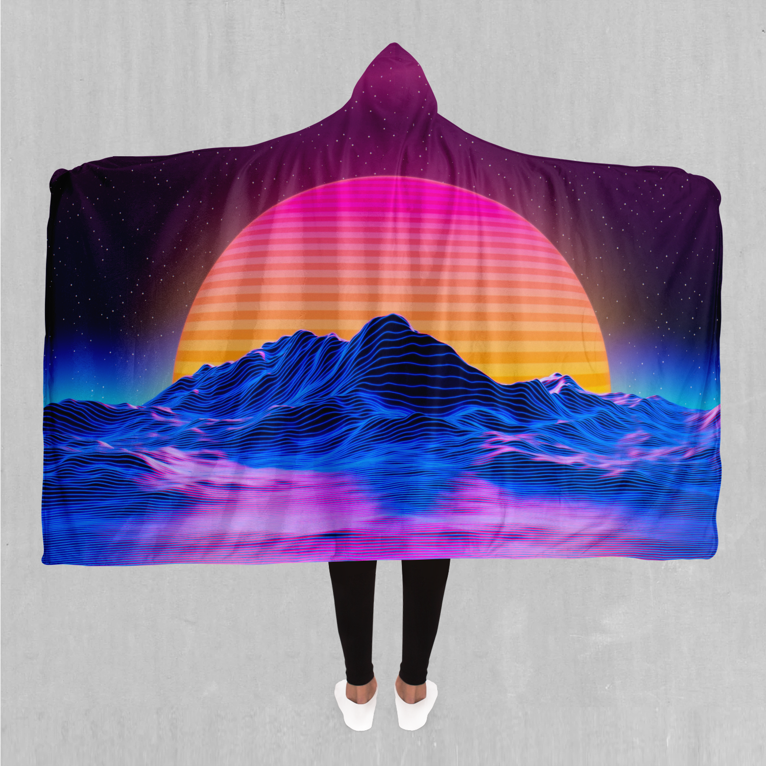 Radial Glow Hooded Blanket