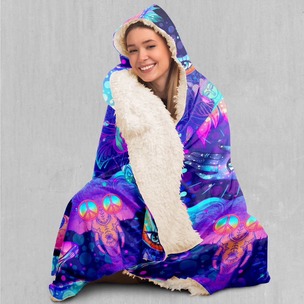 Psycho Luminescence Hooded Blanket