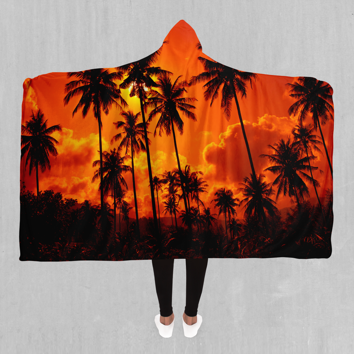 Lush Sunset Hooded Blanket