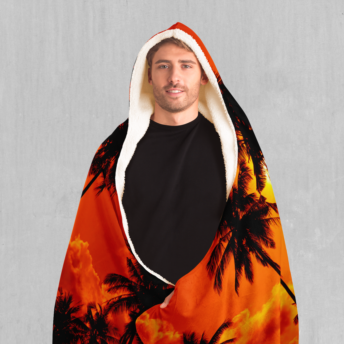 Lush Sunset Hooded Blanket