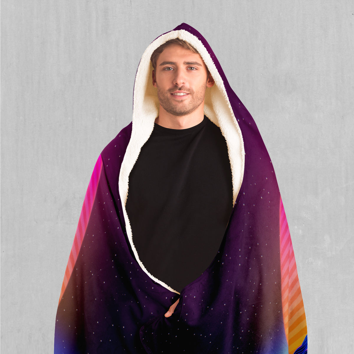 Radial Glow Hooded Blanket