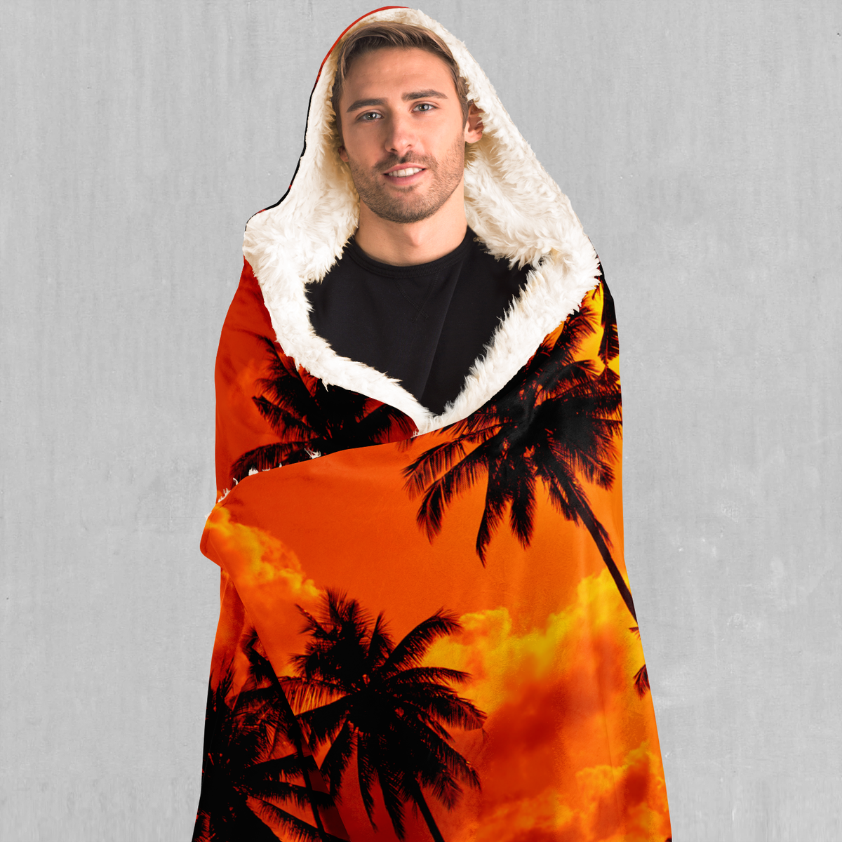 Lush Sunset Hooded Blanket