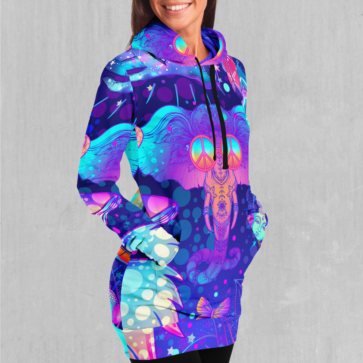 Psycho Luminescence Hoodie Dress