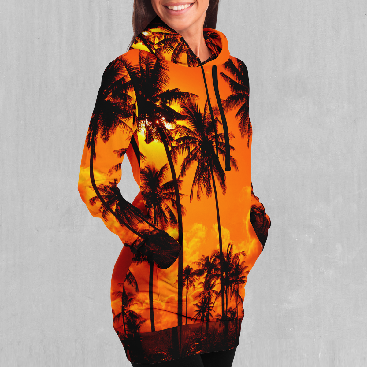 Lush Sunset Hoodie Dress