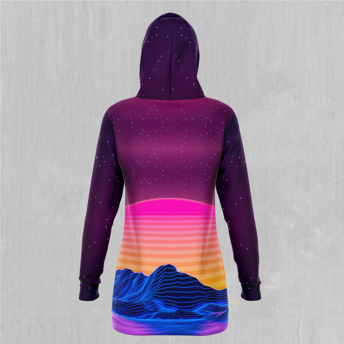 Radial Glow Hoodie Dress