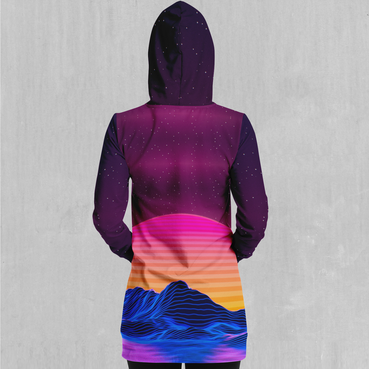 Radial Glow Hoodie Dress