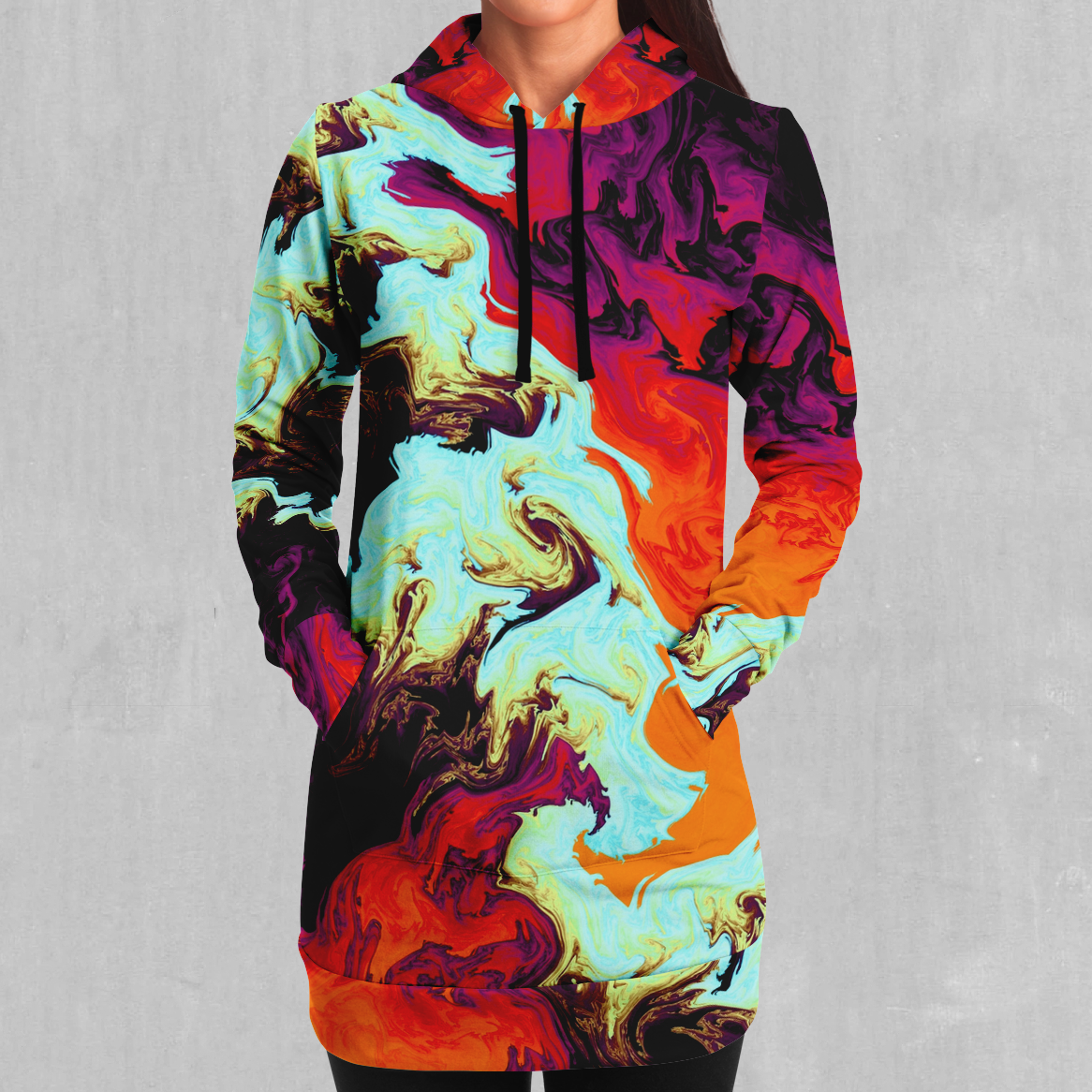 Lava Bath Hoodie Dress