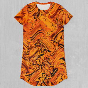 Lava Flow T-Shirt Dress