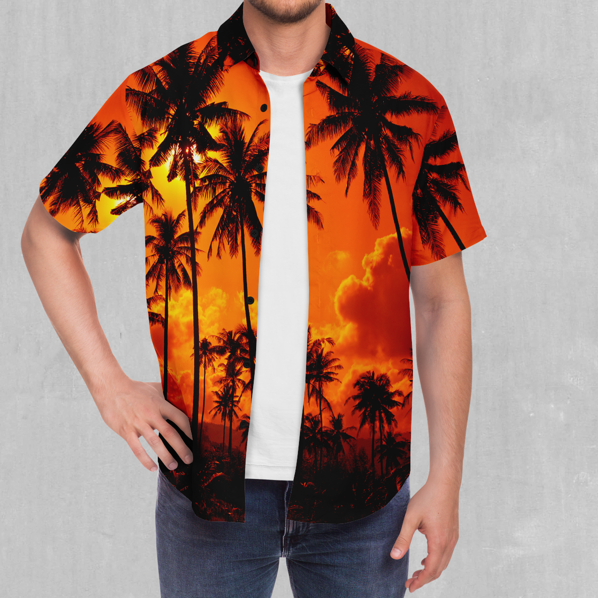 Lush Sunset Button Down Shirt