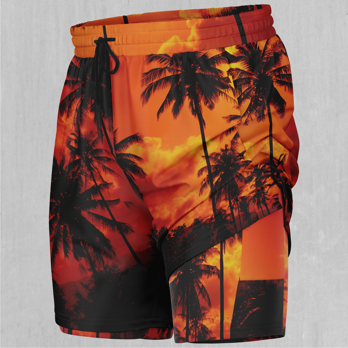 Lush Sunset Men's 2 in 1 Shorts