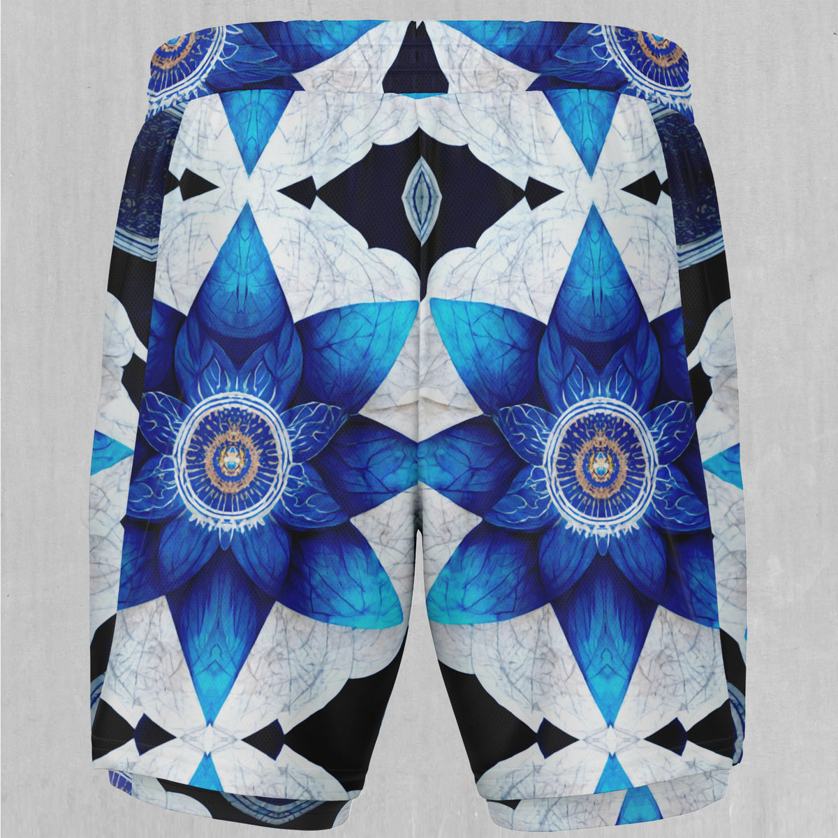 Delphinium Mandala Men's 2 in 1 Shorts