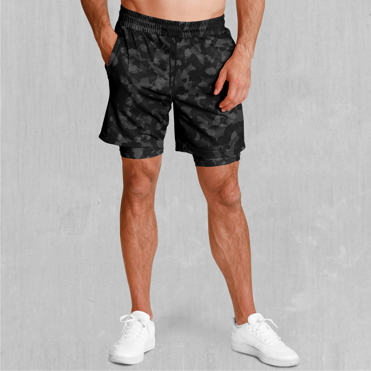 Midnight Camo Men's 2 in 1 Shorts