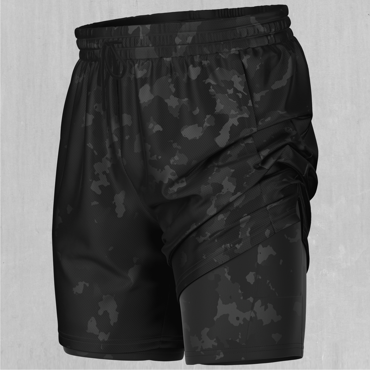 Midnight Camo Men's 2 in 1 Shorts