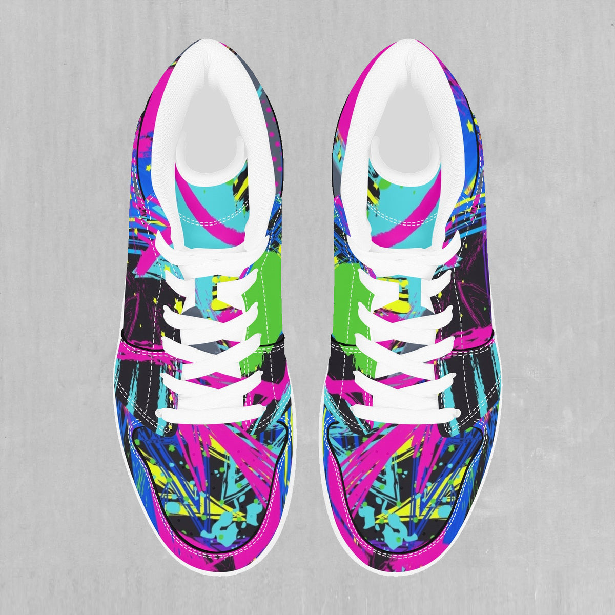 Neon Boulevard High Top Sneakers